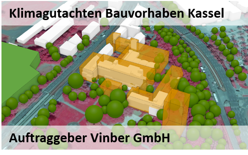 Klimagutachten Bauvorhaben Kassel Auestadium Frankfurter Straße für Vinber GmbH 2020